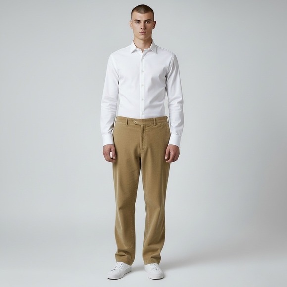 Peter Millar Other - Peter Millar Duca Visconti Trousers Mens 42 Tan Corduroy Dress Pants Italian
